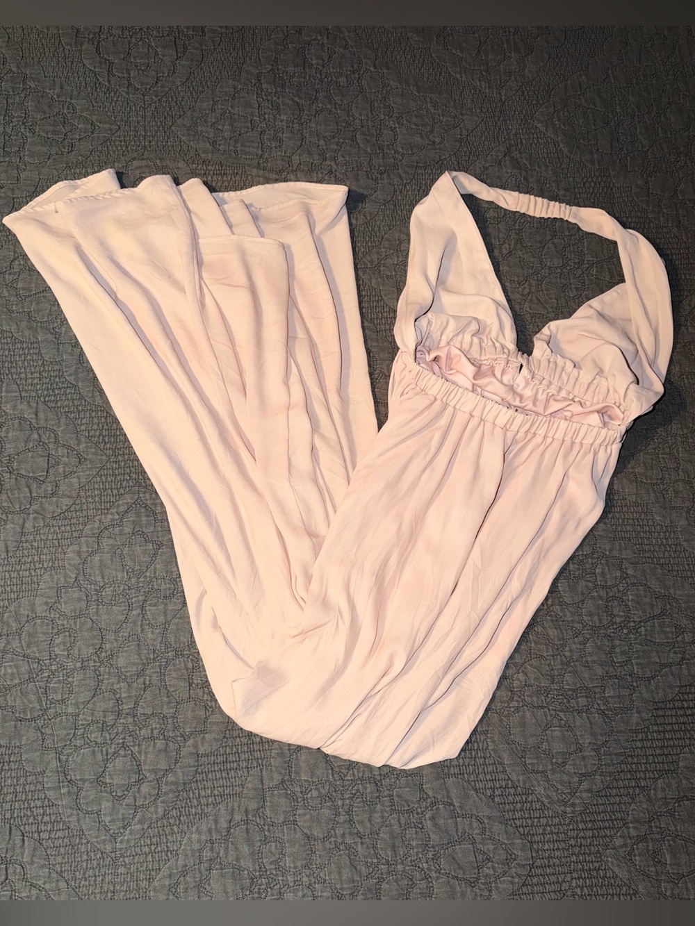 Show Me Your MuMu Luna Halter Blush Pink Maxi Dress Size-L